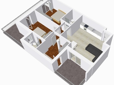 New four room apartment on the 1st floor