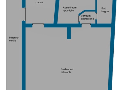 Gepflegtes Restaurant mit guter Erreichbarkeit