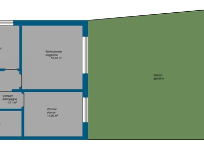 Besondere Gartenwohnung in bester Lage von Gries