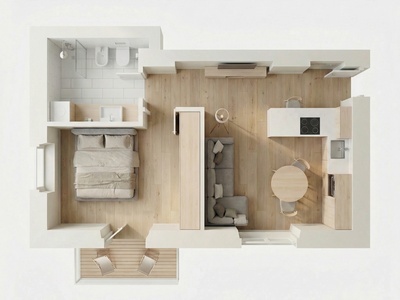 Sanierte Dachgeschosswohnung mit Balkon