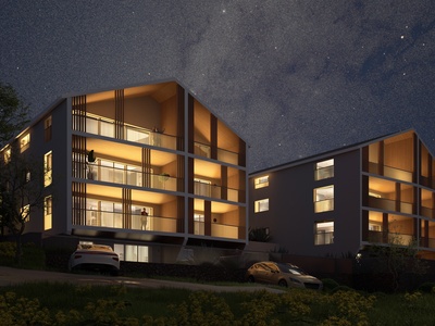 Modern 2-room apartment with garden