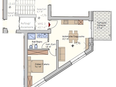 Sanierte 2-Zimmer Wohnung in Auer